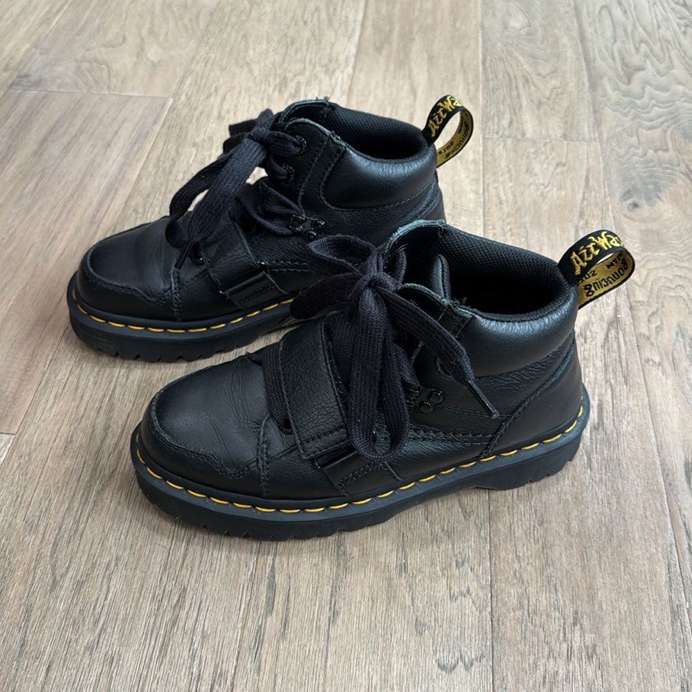 Dr. Martens Black Leather Moto Boots - Picture 4 of 9